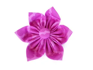 Purple Quatrefoil Bow Tie/Flower Charlotte's Pet
