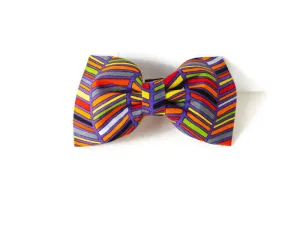 Purple Striped Bow Tie/Flower Charlotte's Pet