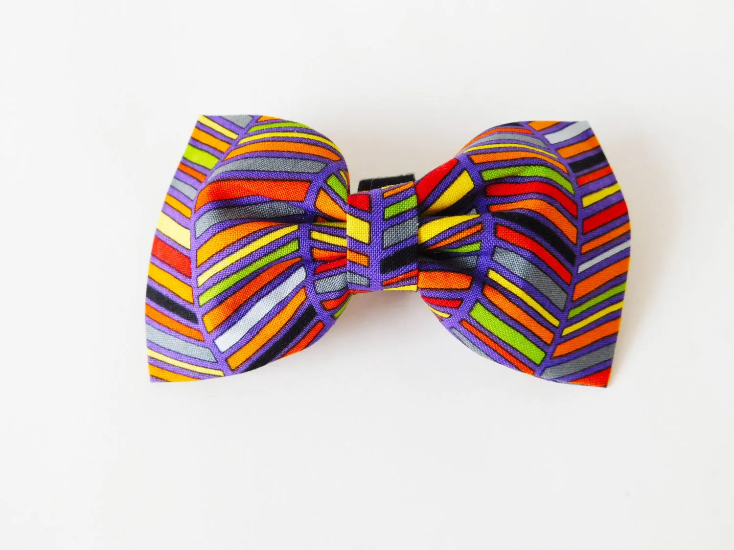 Purple Striped Bow Tie/Flower Charlotte's Pet
