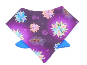 Purple Winter Flowers Bandana Charlotte's Pet