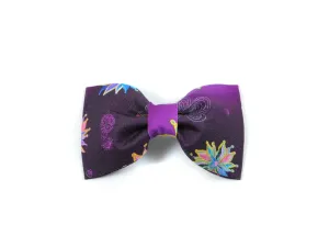 Purple Winter Flowers Bow Tie/ Collar Flower Charlotte's Pet