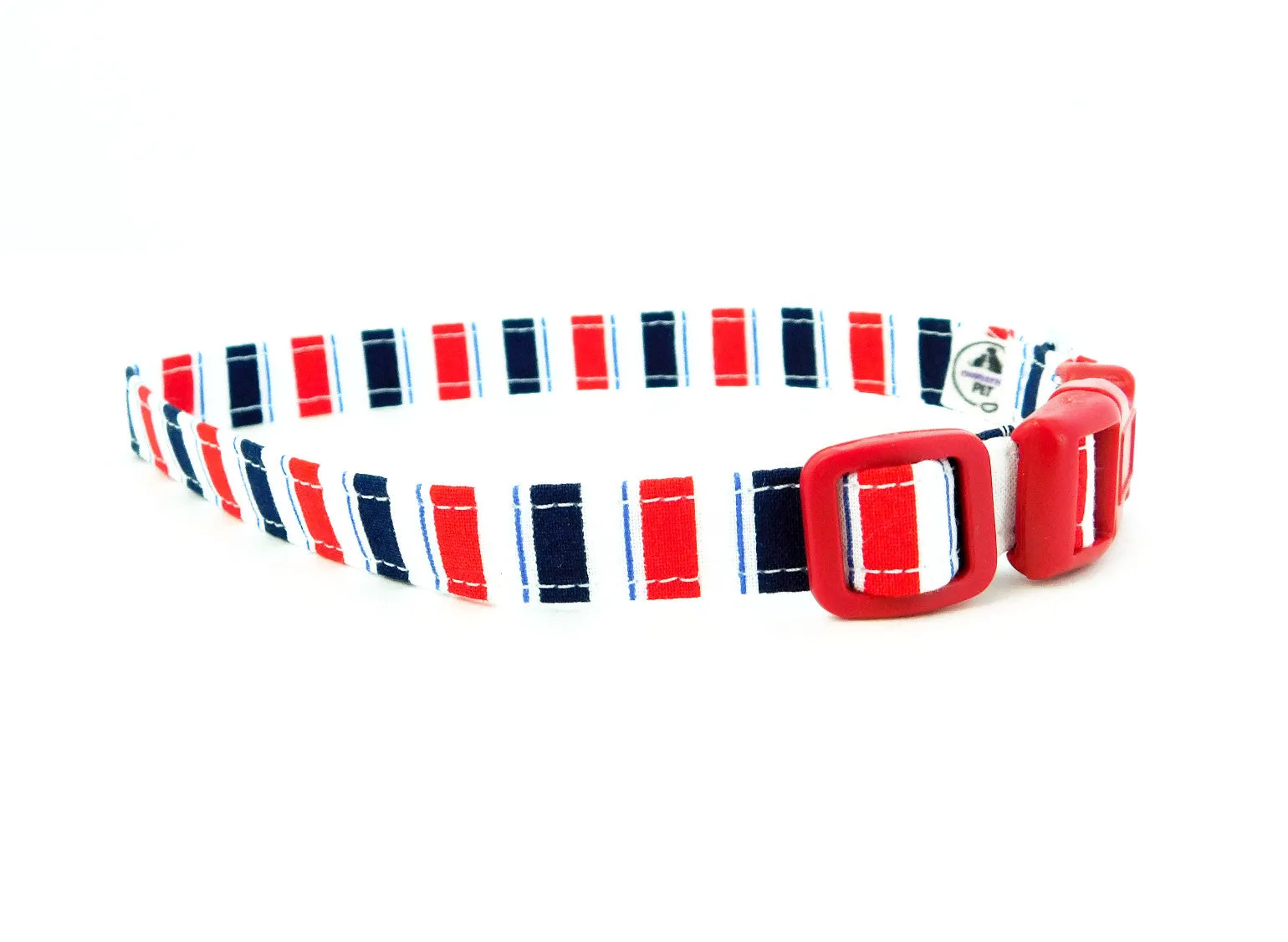 Red and Blue Stripes Collar Charlotte's Pet