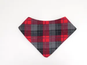 Red and Grey Flannel Bandana Charlotte's Pet