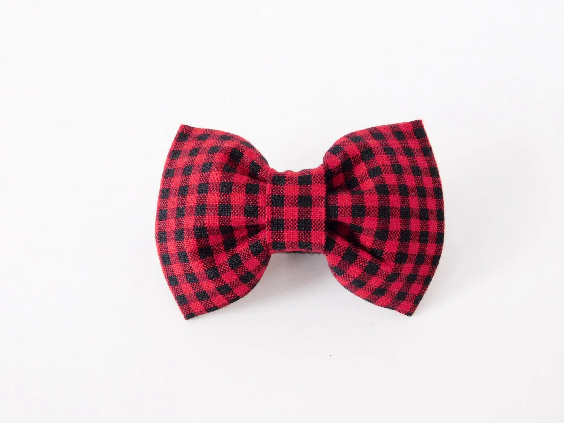 Red Buffalo Plaid Bow Tie/Flower Charlotte's Pet