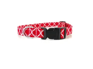 Red Quatrefoil Collar Charlotte's Pet