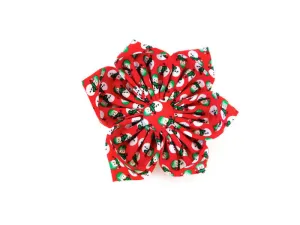 Red Snowman Flower/ Bow Tie Charlotte's Pet