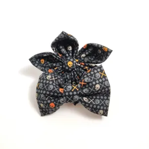 Skulls and Bones Collar Flower/Bow Tie Charlotte's Pet