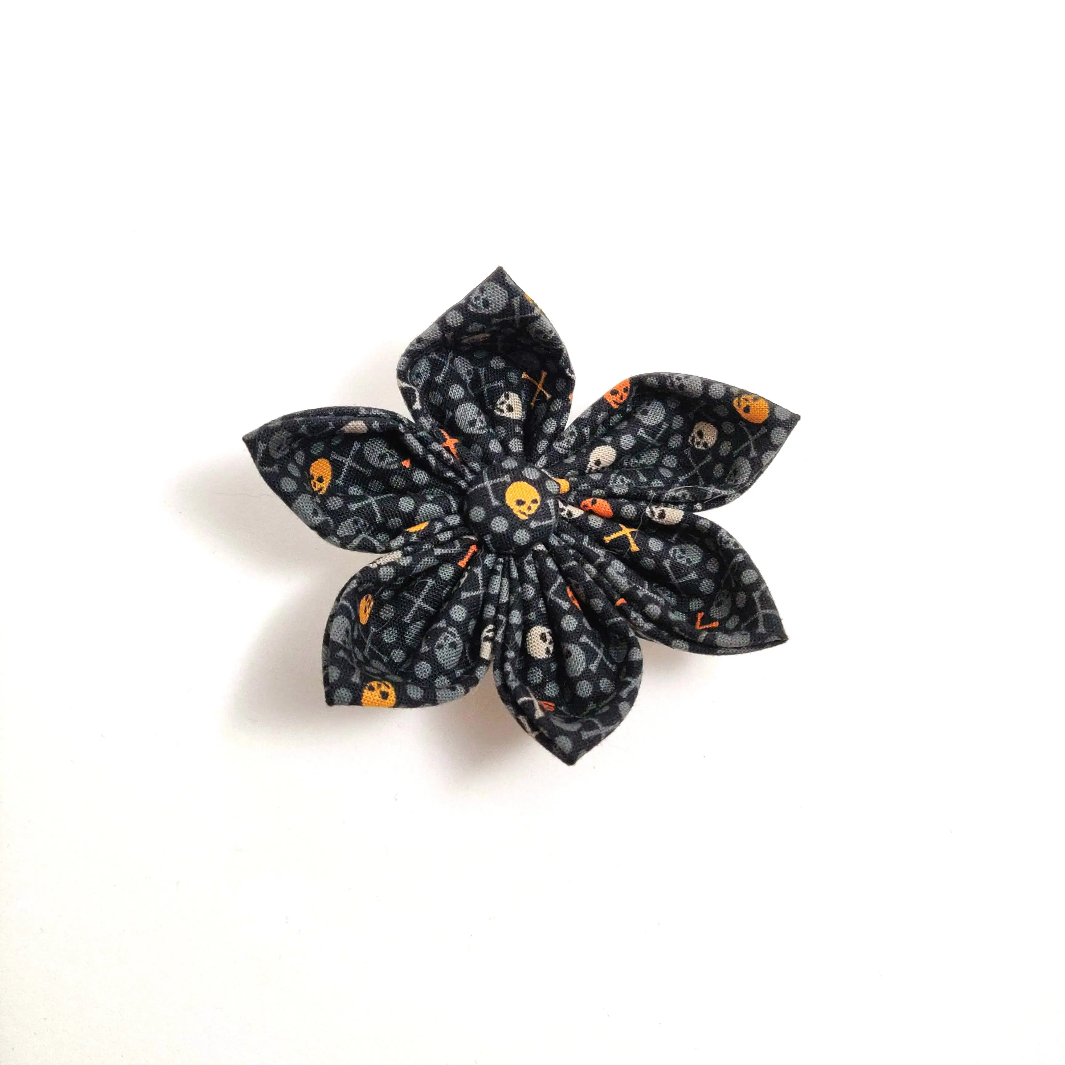 Skulls and Bones Collar Flower/Bow Tie Charlotte's Pet