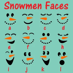Snowmen Faces Dog Bandana & Cat Bandana Charlotte's Pet