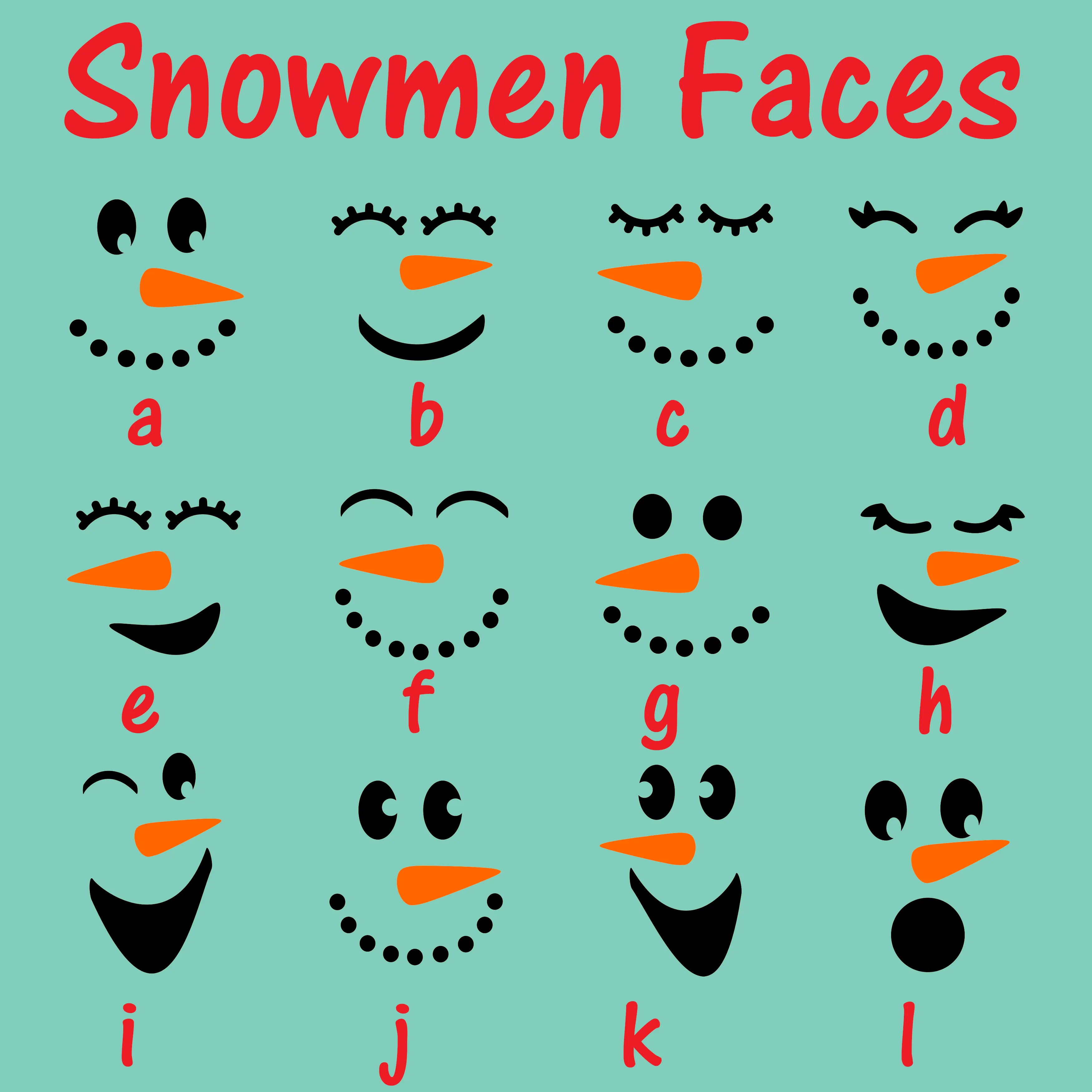 Snowmen Faces Dog Bandana & Cat Bandana Charlotte's Pet
