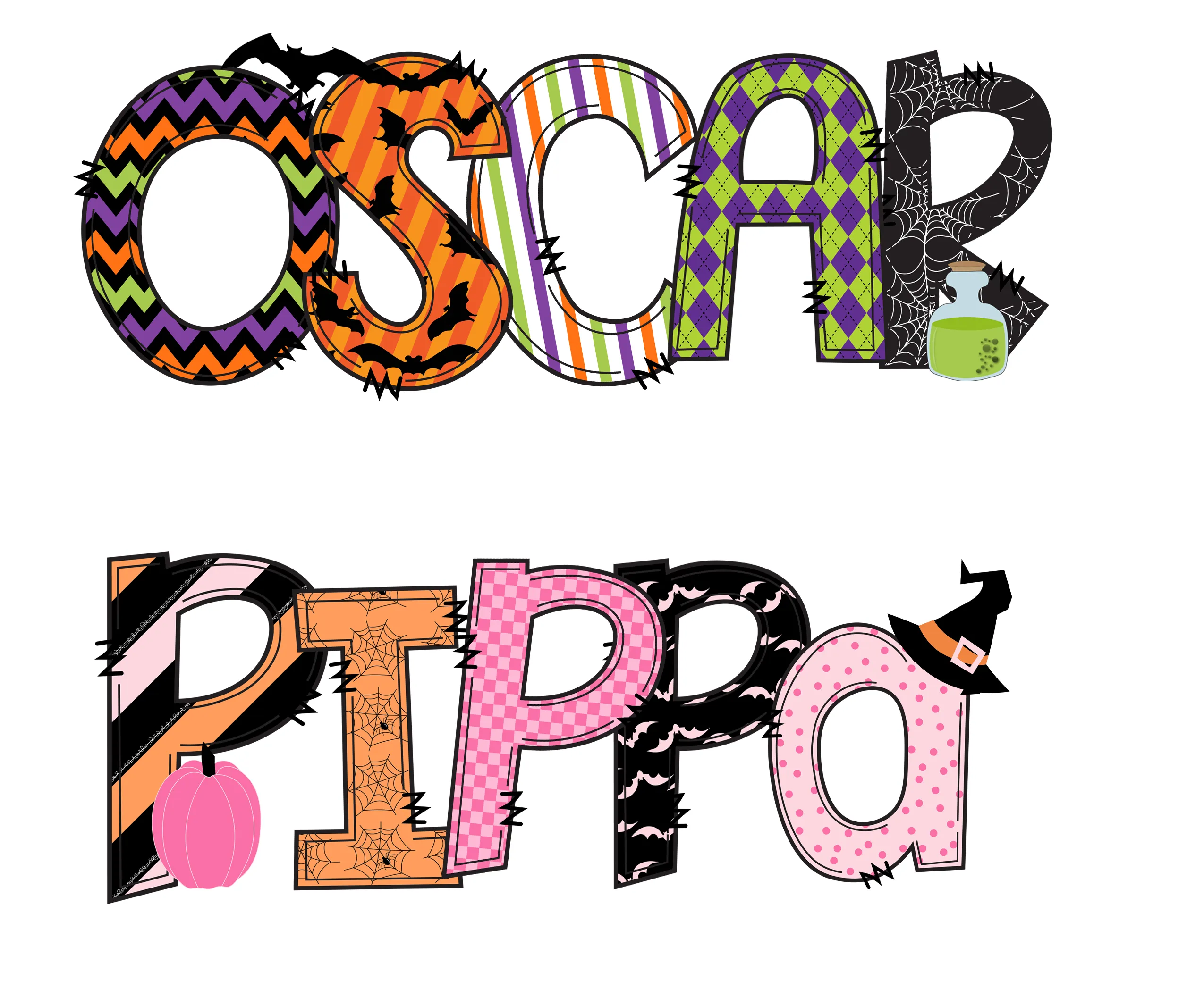 Spooky Name- Personalized Dog Bandana & Cat Bandana Charlotte's Pet
