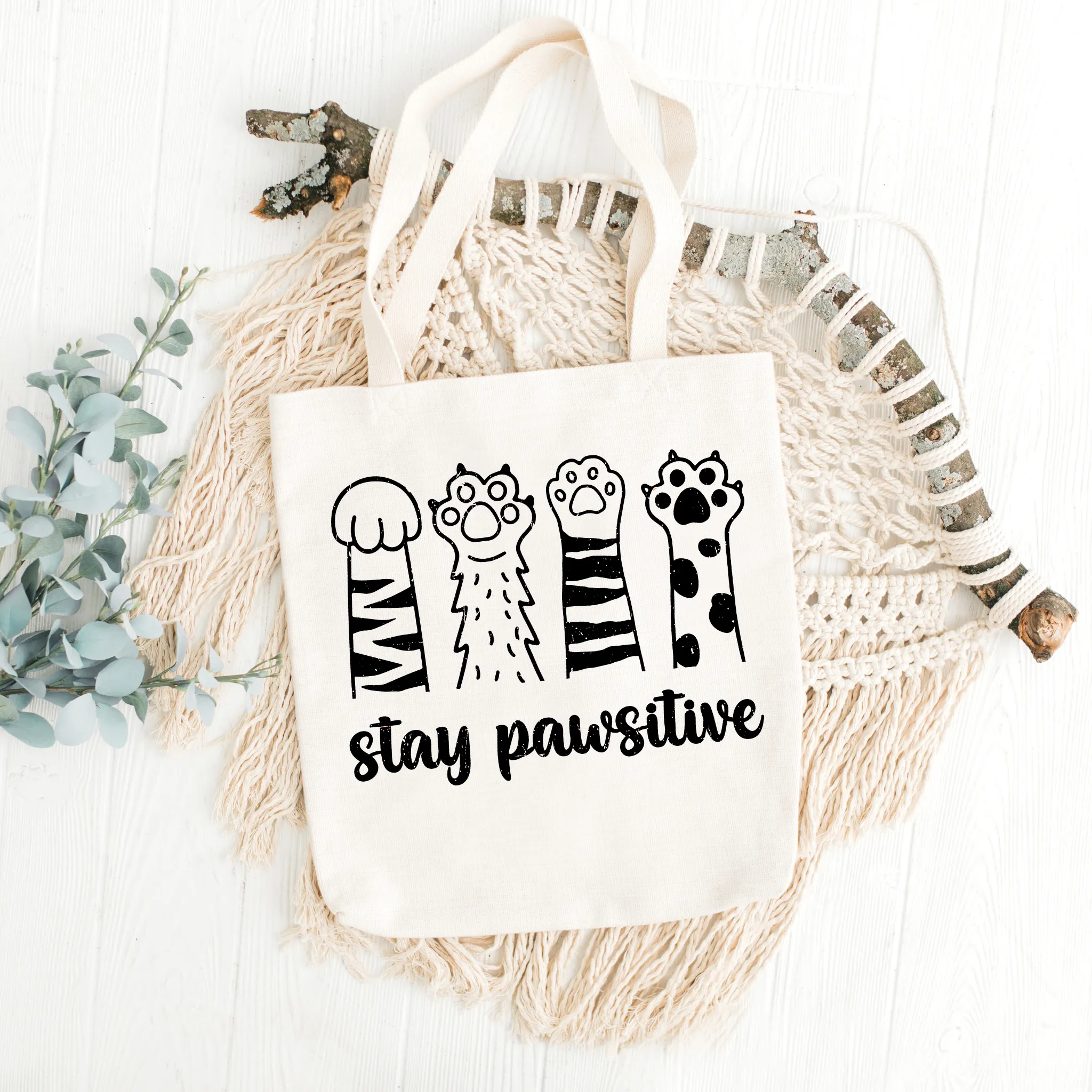 Stay Pawsitive Tote Bag Charlotte's Pet