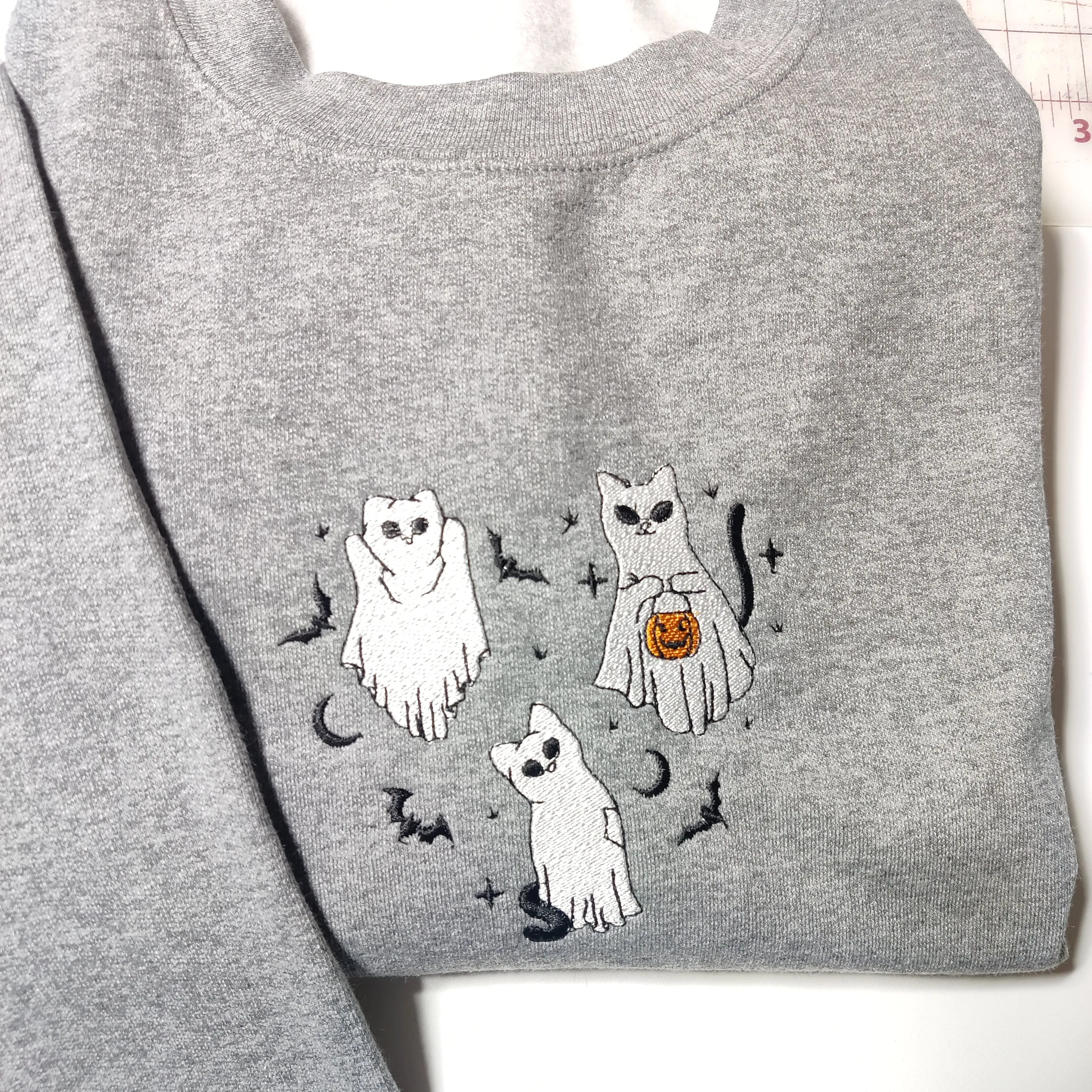 Trio Cat Ghost Sweater Charlotte's Pet