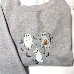 Trio Cat Ghost Sweater Charlotte's Pet