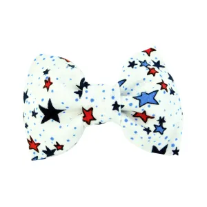 White Stars Bow Tie/Flower Charlotte's Pet